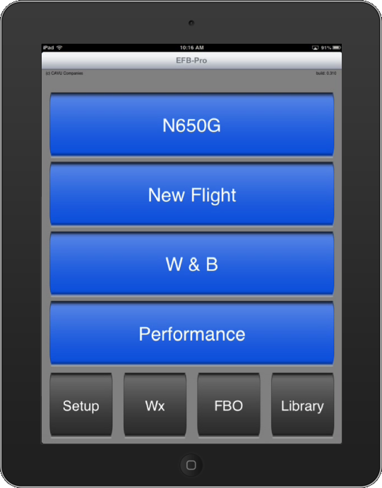 Main Screen of Runway Analysis Calculator